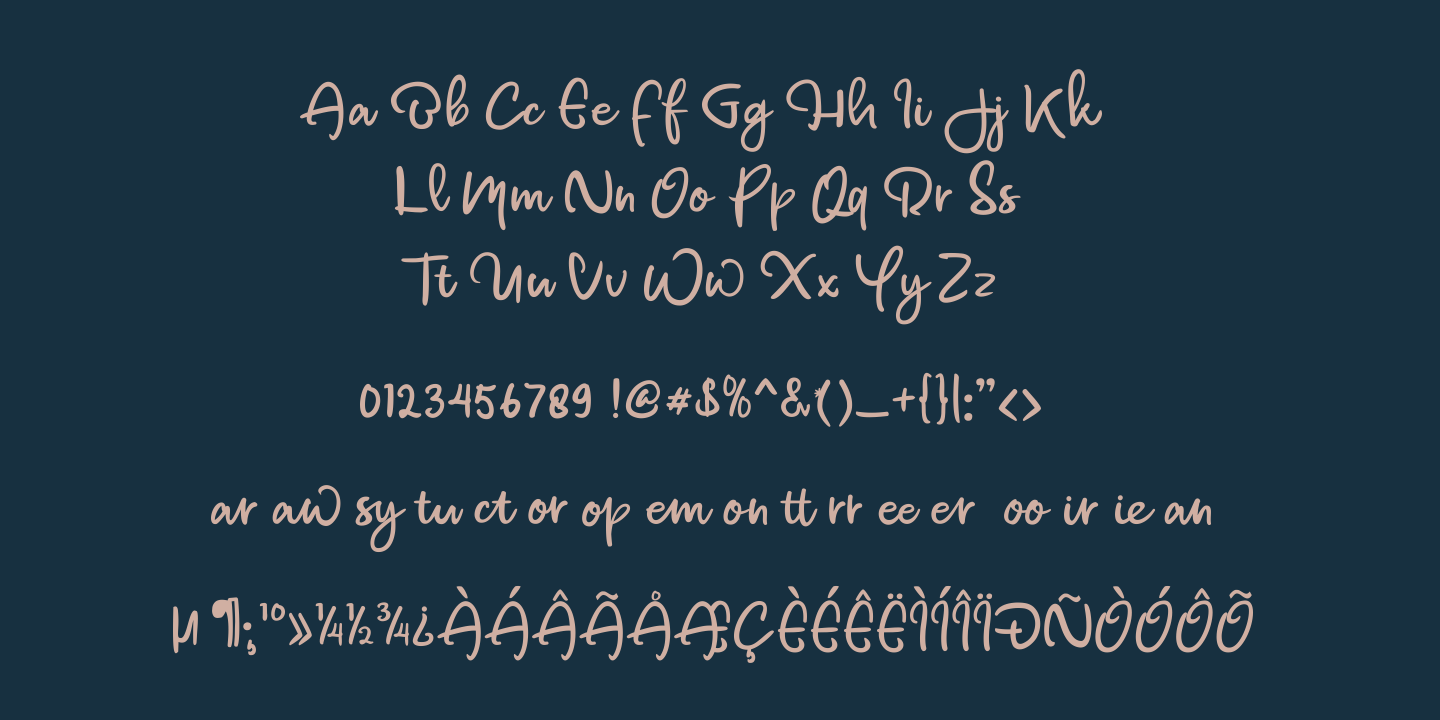 Пример шрифта Bawnee Regular